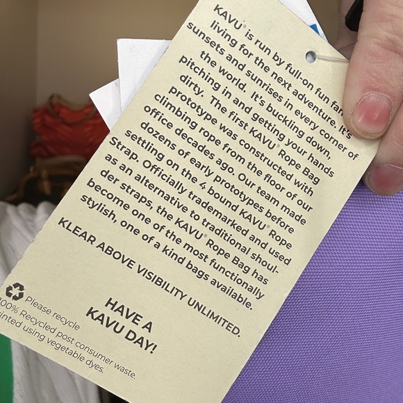 KAVU Renrose Crossbody Pouch Gem Crush Pastel Rope Bag Accessory NWT - Picture 4 of 5